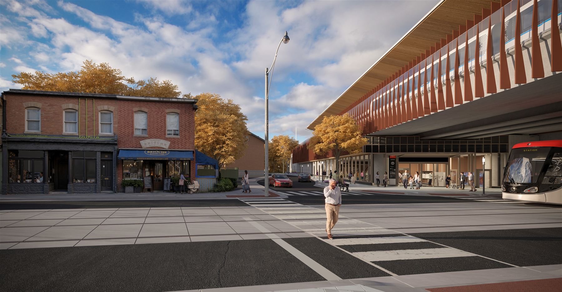Artist’s rendering of Riverside-Leslieville station